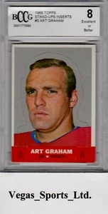 ART GRAHAM 1968 TOPPS STAND UPS #5, BECKETT GRADED 8 (BCCG), WELL CENTERED - Picture 1 of 2
