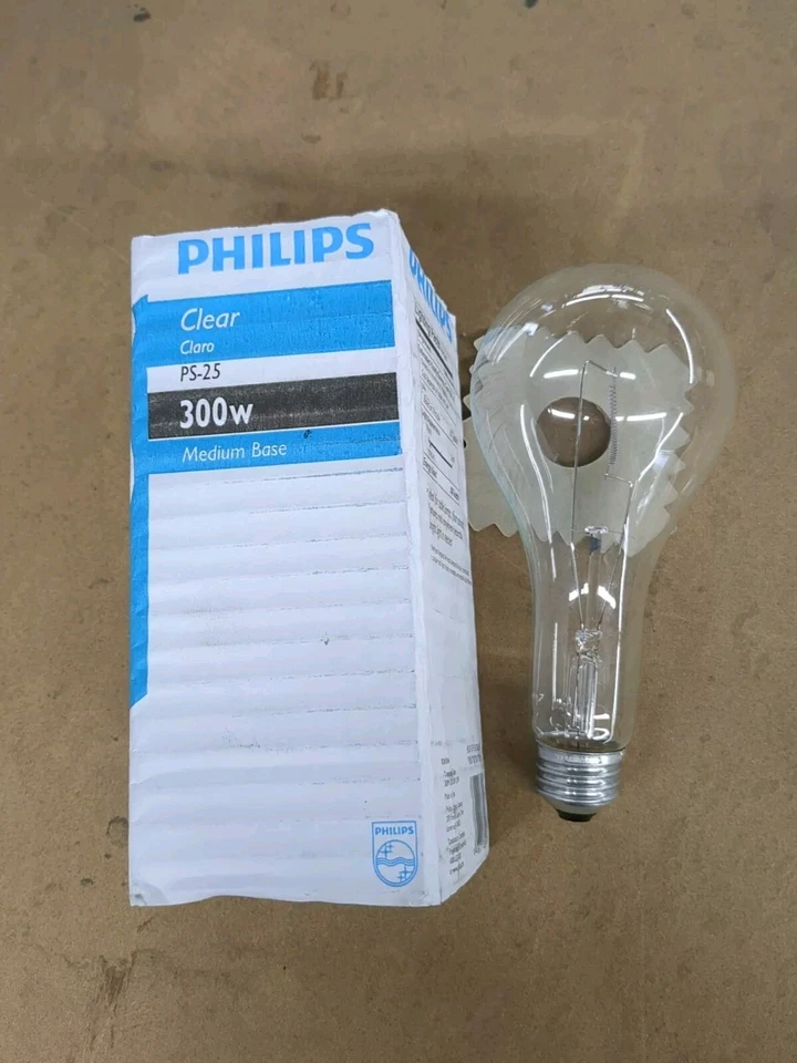 Philips 300M/PS25/clear 120/130V medium base 2700k 6280 lumens 300w - Image 1 of 4