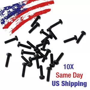 Black Nylon Phillips Screw M3*12mm Round Pan Head Cap Plastic 10PCS USA SHIP - Picture 1 of 3