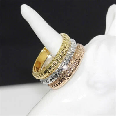 Anillo Real Au750 Oro Puro 18K Hombres Mujeres Lucky Many Star EE. UU.: 3-10 Foto 1 de 4