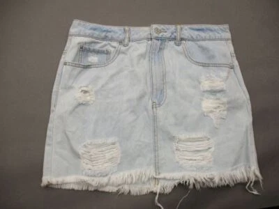 Minifalda vaquera Forever 21 talla 29 para mujer azul desgastado dobladillo deshilachado T831 Foto 1 de 4