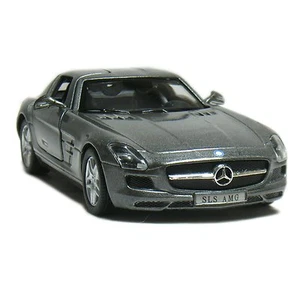 Brandneu 5" Kinsmart Mercedes Benz SLS AMG Diecast Modell Spielzeugauto 1:36 GRAU - Bild 1 von 1