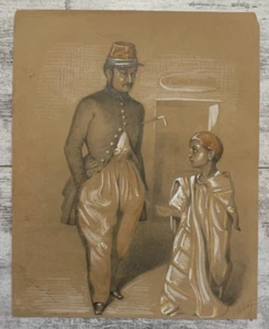 Drawing Portrait Orientalism Compagnie Des Indes Colons Algeria? 1846 - Picture 1 of 13