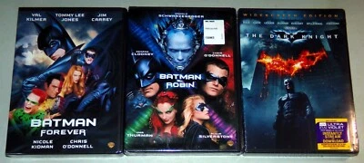 Batman & Robin (DVD, 2008) Batman Forever (DVD, 2008) The Dark Knight (DVD) NEW - Image 1 of 4