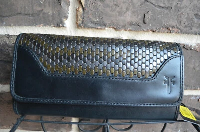 NUEVO CON ETIQUETAS $178 Frye Melissa Tachuelas Triple Cartera de Cuero Multi Dorado Gris  Foto 1 de 4