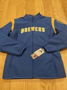 MAJESTIC MLB Milwaukee Brewers ON-FIELD THERMA BASE Premier JACKET L Women’s - Picture 1 of 10