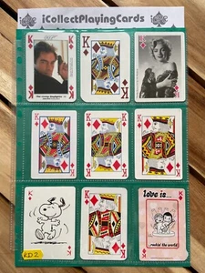 KD2 - Lot of 9 Single Swap Trading Playing Cards King of Diamonds Various Backs - Picture 1 of 2
