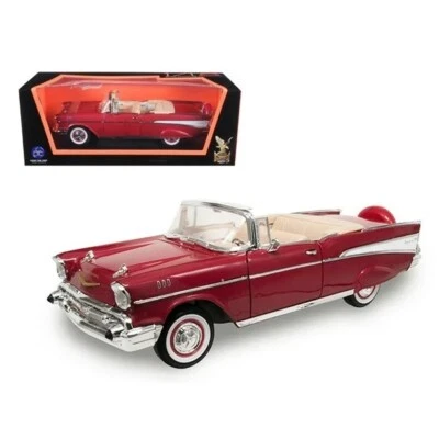 Chevrolet Bel air Convertible 1957 Road Signature 1/18 Rosso Red Nuovo GM Shop - Immagine 1 di 4