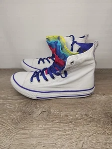 Converse All Star Ruffled Tulle Tongue white High Top Size 4 - Picture 1 of 5