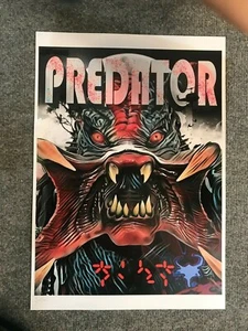 Póster de arte depredador firmado a mano - Imagen 1 de 4