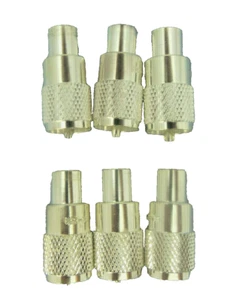 UHF/ PL-259, MĘSKI, RG-8, srebrny/teflon, złącze lutownicze, 6-pak, liczy się jakość - Zdjęcie 1 z 4