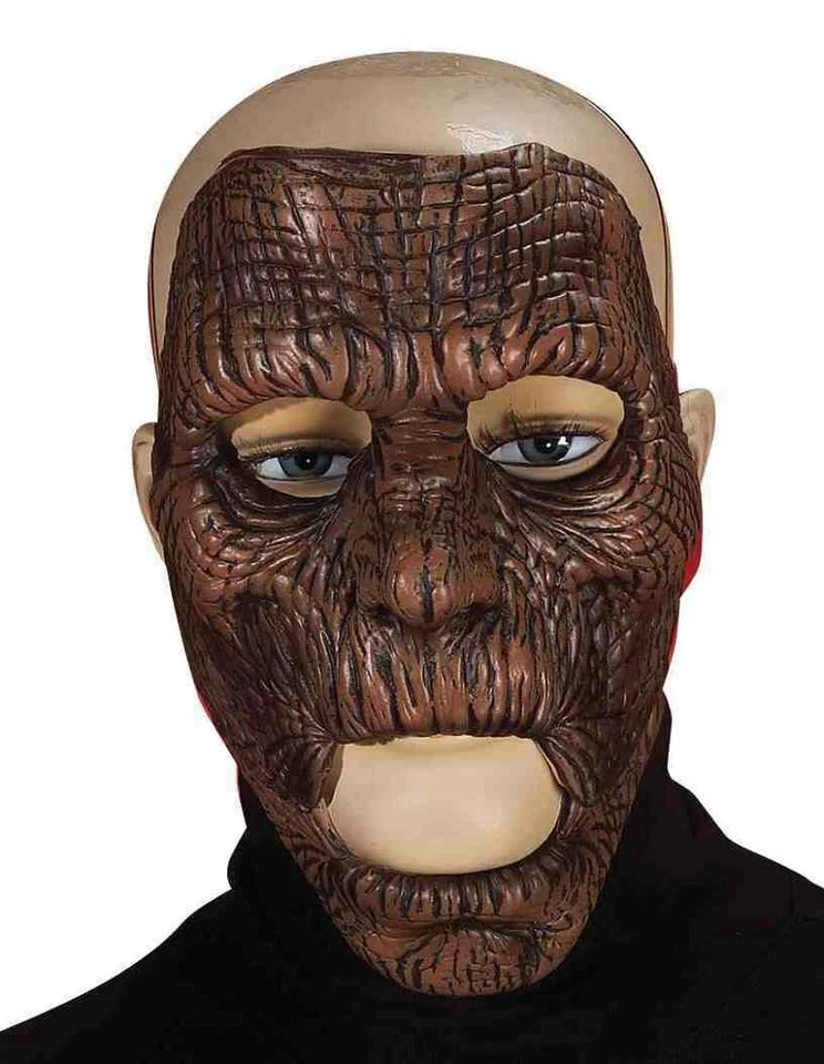 Mummy Moving Jaw Mask Brown Zombie Fancy Dress Halloween Adult Costume Accessory - Image 1 of 1