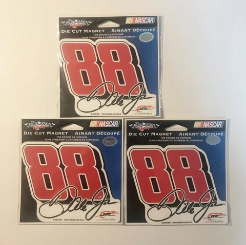 (3) Dale Earnhardt Jr #88 NASCAR 4x4 Magnets Cover