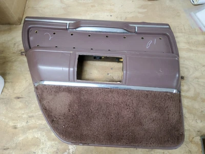 1980-1989 Lincoln Mark VI 6 Town Car Driver Left Rear Door Panel BURGUNDY OEM - Image 1 of 4