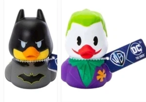 DC Comics Batman & Joker Enten, 2 Sammlerstücke WB - 3" Mini Gummienten, Neu! - Bild 1 von 12