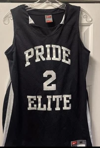 Nike Team Pride Elite Basketball Jersey Black White Youth Medium 10-12 Stitched - Picture 1 of 4