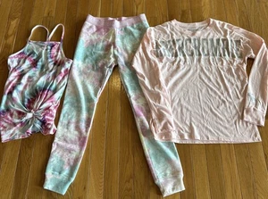 3 Piece Abercrombie Kids Girls Sz 11/12 Sweatpants Long Sleeve T-shirt Tank Top - Picture 1 of 8