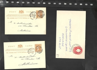 AUSTRALIA-ESTADOS-TARJETAS-1894-VICTORIA-MÁS-BUENAS CANCELACIONES-AV-F--#45 Foto 1 de 2