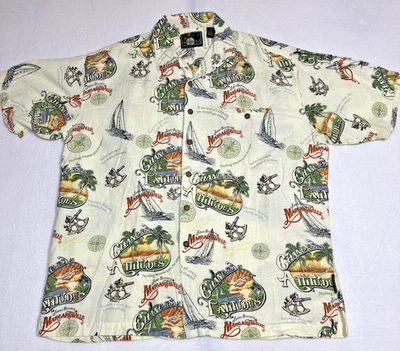 Camisa de campamento Jimmy Buffet Margaritaville Changes in Latitudes Attitudes Botón XL Foto 1 de 4