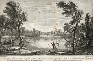 In The Gardens Of Earl Temple Stowe Buckinghamshire Engraving George Bickham 11 - Picture 1 of 4