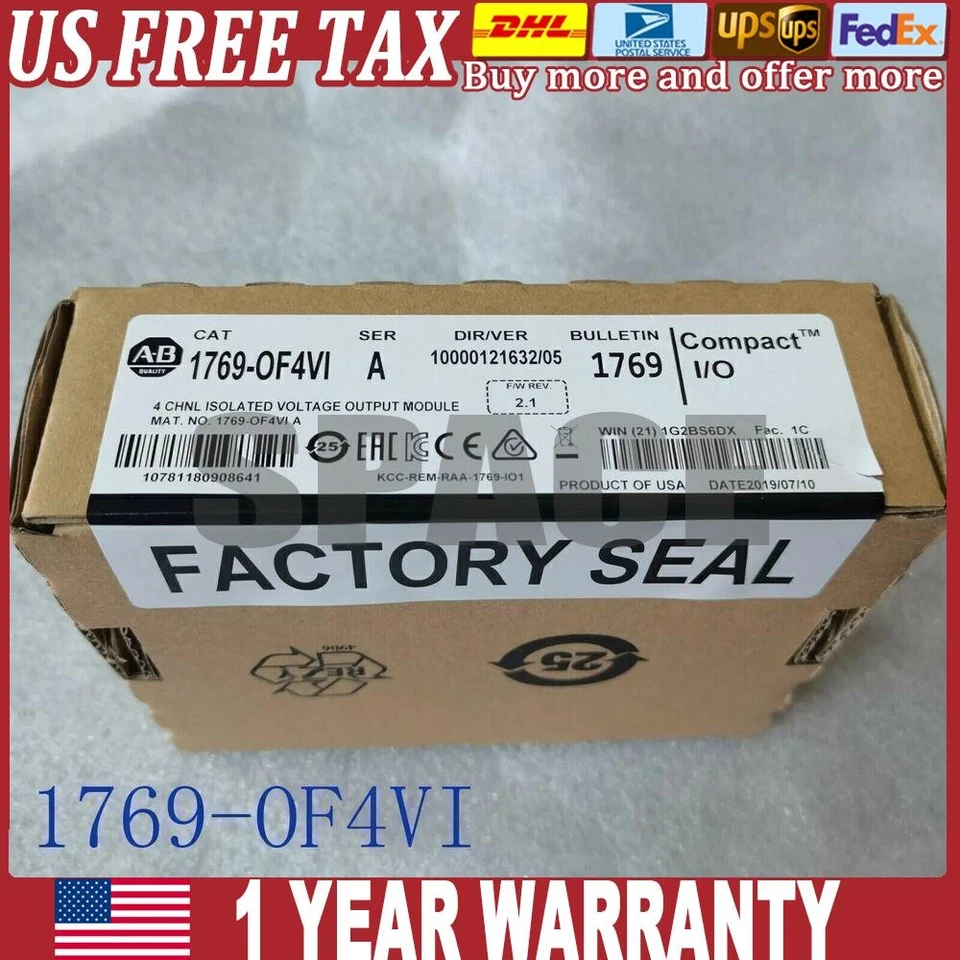 Novo Allen-Bradley 1769-OF4VI CompactLogix 4 Pt Módulo de Tensão A/O EUA Sem Impostos - Imagem 1 de 1