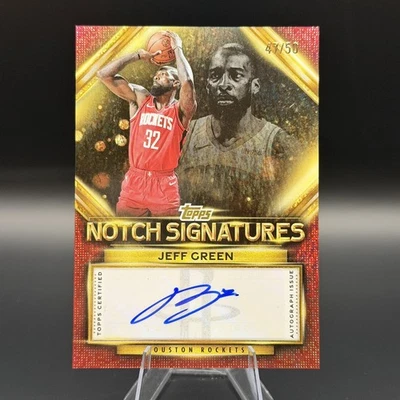 2025-26 TOPPS NOTCH 签名杰夫·格林签名 #/50 休斯顿火箭队 #TNS-JG — 第 1/3 张图片