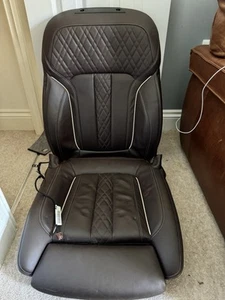 BMW G11 / G12 / G30 Sattel Mokka Komfortsitz Lederbezüge - Fahrersitz - Bild 1 von 8