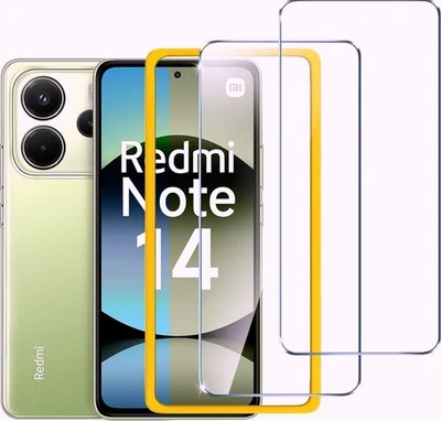 ivoler Pack of 6 Protective Glass for Xiaomi Redmi Note 14 4G Positioning Aid 9H - Image 1 of 4