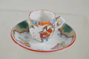 HANDBEMALTES MINIATUR GEDECK UM 1900 - SARREGUEMINES - Bild 1 von 8