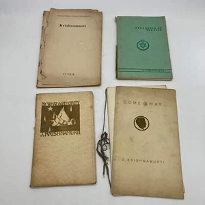 4 Lot Pamphlets Poetry Talks by J. Krishnamurti 1920s 1930s Ojai CA Acceptable - Picture 1 of 15