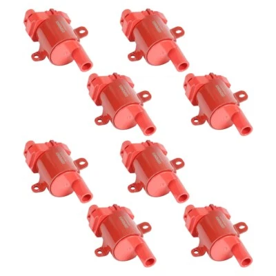 Round Ignition Coils Set of 8 on Plug Pack For Buick Cadillac Chevy GMC Isuzu V8 - Image 1 of 4