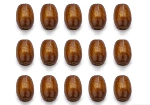 Holzperlen Oval, Kaffeebraun, 8x12mm, Loch 2,7mm Basteln Schmuck DIY - Bild 1 von 4