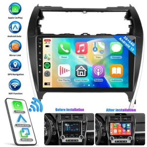 Radio estéreo para automóvil Android 13 GPS NAVEGACIÓN WiFi Carplay FM para Toyota Camry 2012-2014 - Imagen 1 de 14