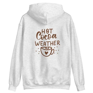 Adult Mens Womens Hot Cocoa Weather Hoodie Unisex Graphic Hooded Sweatshirt - Picture 1 of 74