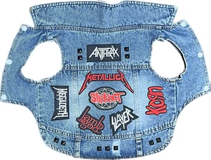 Rock denim dog jacket, rock dog jacket, dog vest (Metal dog jacket) - Picture 1 of 2