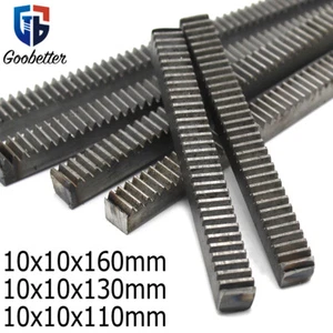Stahl Zahnstange Zahnstangen Modul 1 100/160/300mm Lang 10x10mm Stahl Universal - Bild 1 von 5