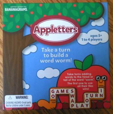 NEW  Bananagrams "Appletters" Build a Word Worm Game for 1-4 Kids Ages 5+ - Image 1 of 4