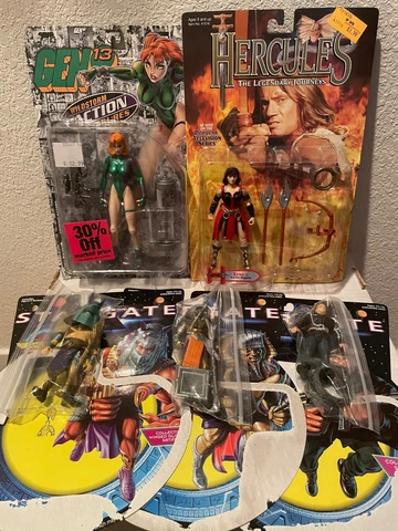 90's Action Figure Lot, Xena, Gen 13, Star Gate Cover
