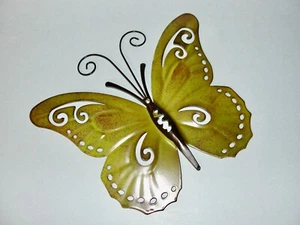 HOME GARDEN POOL YARD - BUTTERFLY WALL DECOR 70084 "OLIVE" 7.5" X 9" BRAND NEW - Picture 1 of 2