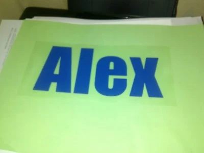 custom  vinyl iron on transfers ROYAL BLUE HTV A4 (200 x250mm) Any event - Image 1 of 4