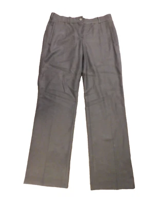 Prada Black Virgin Wool Blend Flat Front Pockets Slacks Pants ribbon accent 40 4 - Image 1 of 4