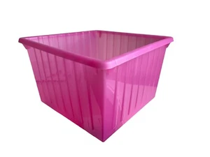 Ikea VESSLA Storage Box Crate with castors Wheels Pink 39x39cm - Picture 1 of 12
