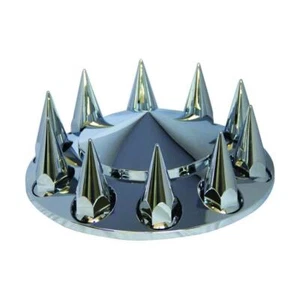 Fortpro Semi Truck Chrome Front Axle Wheel Cone Style Cover Kit Hub Cap w/ 33mm - Picture 1 of 1