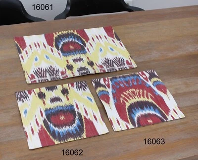 Capa de travesseiro Ikat uzbeque conjunto de 3 peças 13,98 x 20,08 nova em folha envio rápido 16061 - Imagem 1 de 4