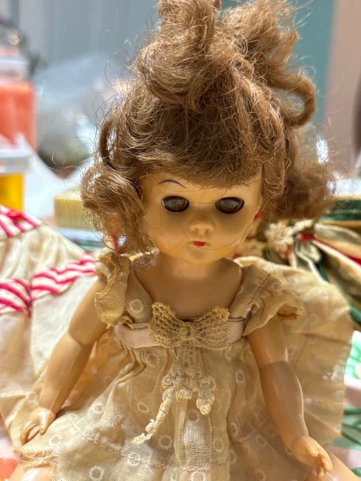 Vintage LITTLEST ANGEL Type Unmarked 1950s Hard Plastic 10” Walker Miss Addie ? - Image 1 of 3