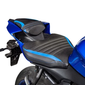 Blue Friver Bench Passenger Seat Saddle Cushion Pad For YAMAHA YZF R7 2022-2024 - Picture 1 of 11