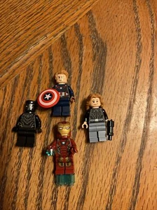 marvel lego minifigures Ironman, Agent 13, Black Panther,2 captain America Figs - Picture 1 of 4