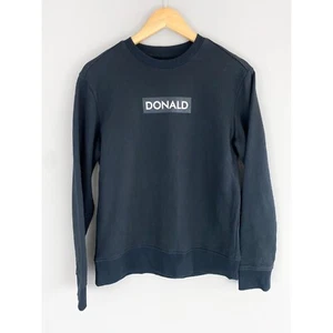 Disney x Disney United Black Crew Neck Pullover Donald Image on Back Unisex 90 - Picture 1 of 3