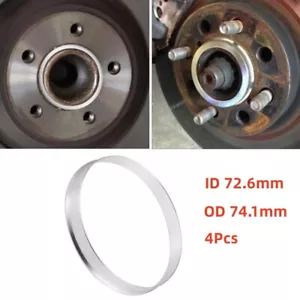 4For BMW anelli di dentatura 72.6 to 74.1 anello perno in metallo distanziale mozzo centrale - Foto 1 di 9