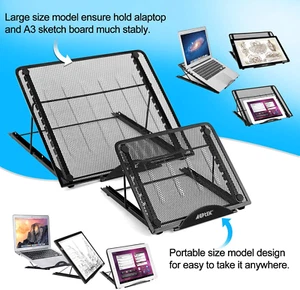 Portable Sketch Board Painting Light Pad Box Holder Folding Stand Tablet  - Picture 1 of 11
